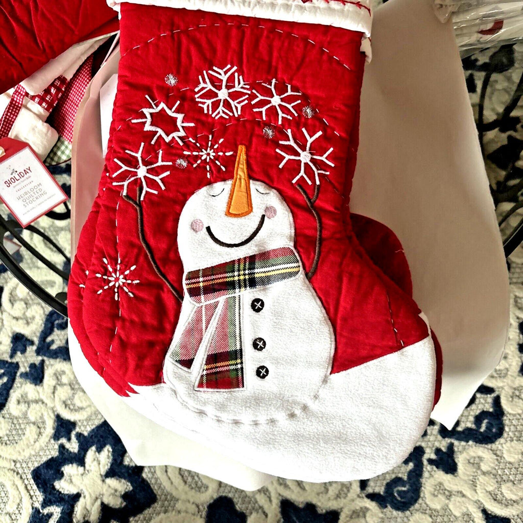 Pottery Barn Holiday Christmas stocking Snowman gift party school Disney trip ]