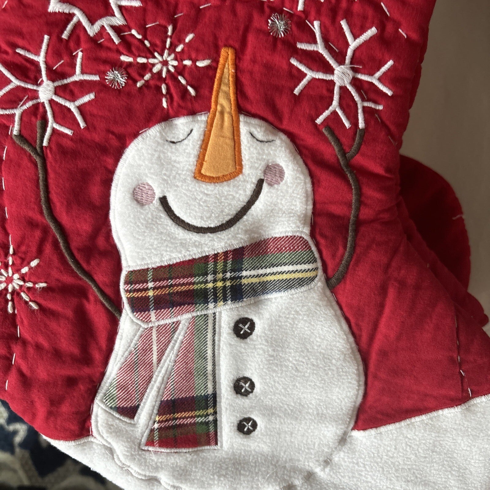 Pottery Barn Holiday Christmas stocking Snowman gift party school Disney trip ]