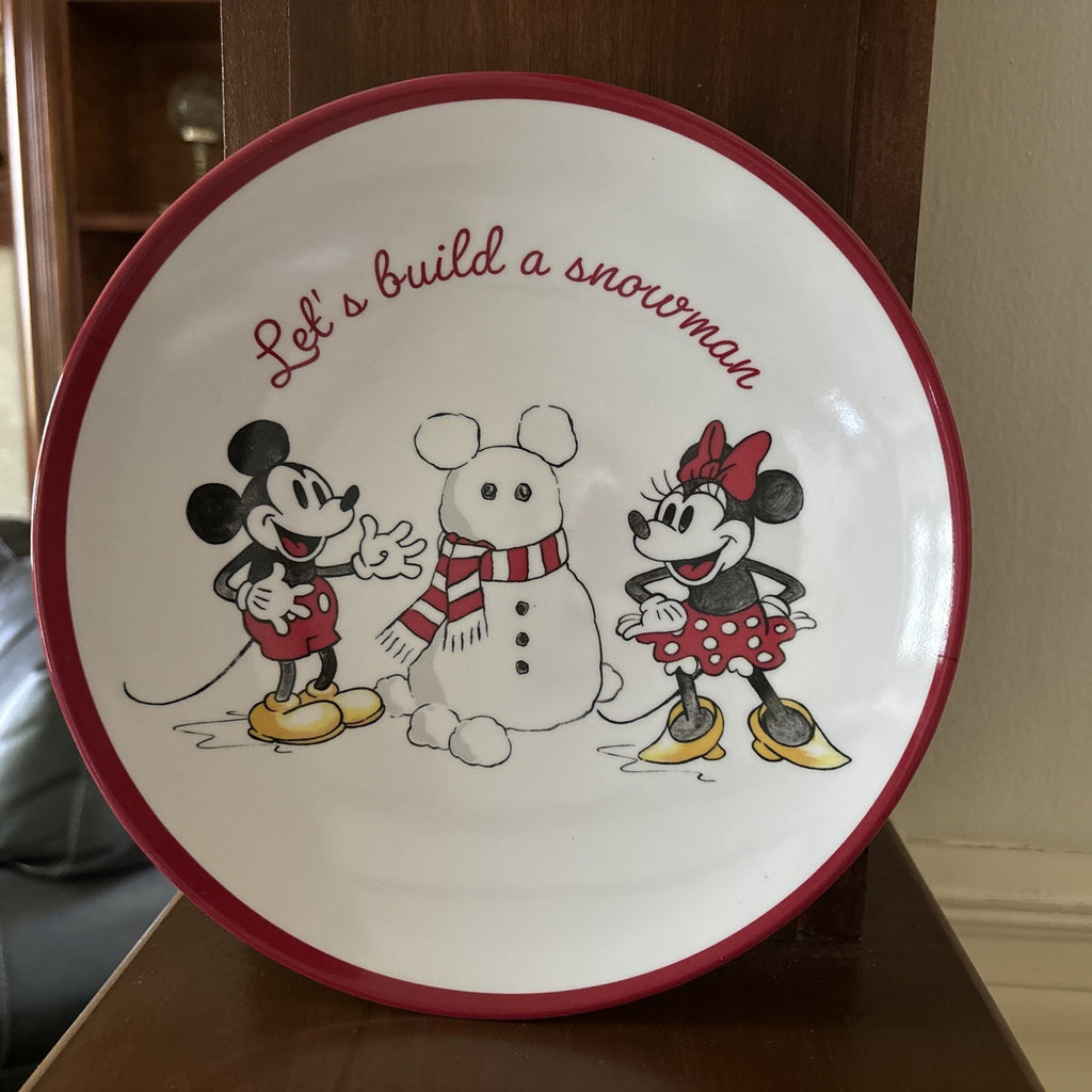 Disney Pottery Barn Mickey Mouse holiday Plate+CUP+PLACE MAT Christmas gift '
