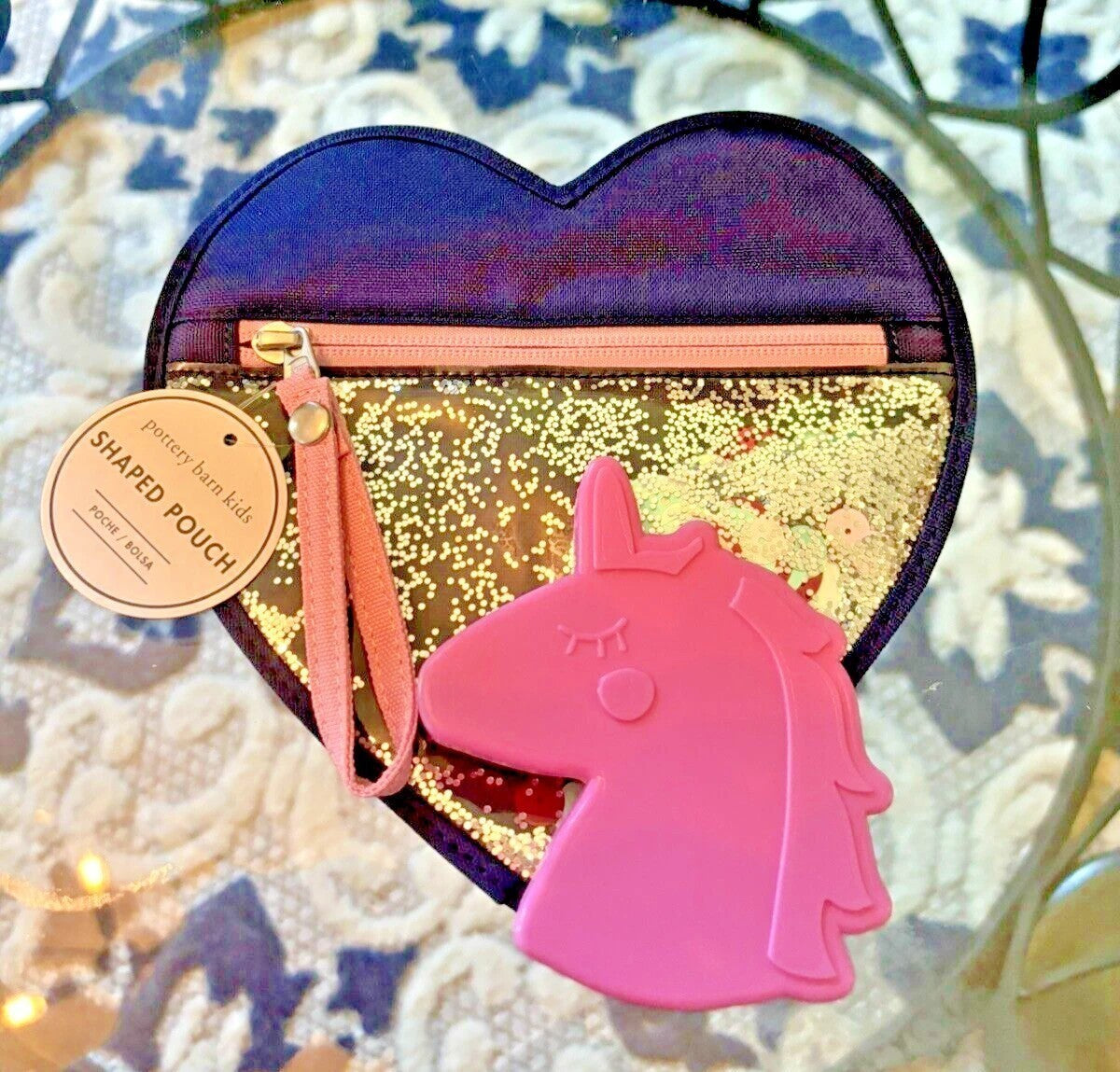 Pottery Barn Kids School Disney Glitter Hello Kitty Barbie travel Pencil case n