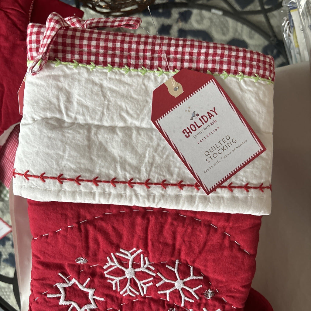 Pottery Barn Holiday Christmas stocking Snowman gift party school Disney trip ]