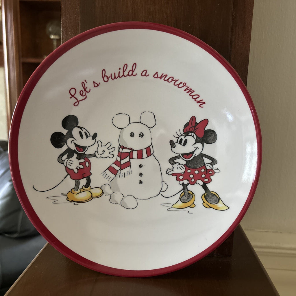 Disney Pottery Barn Mickey Mouse holiday Plate+CUP+PLACE MAT Christmas gift '