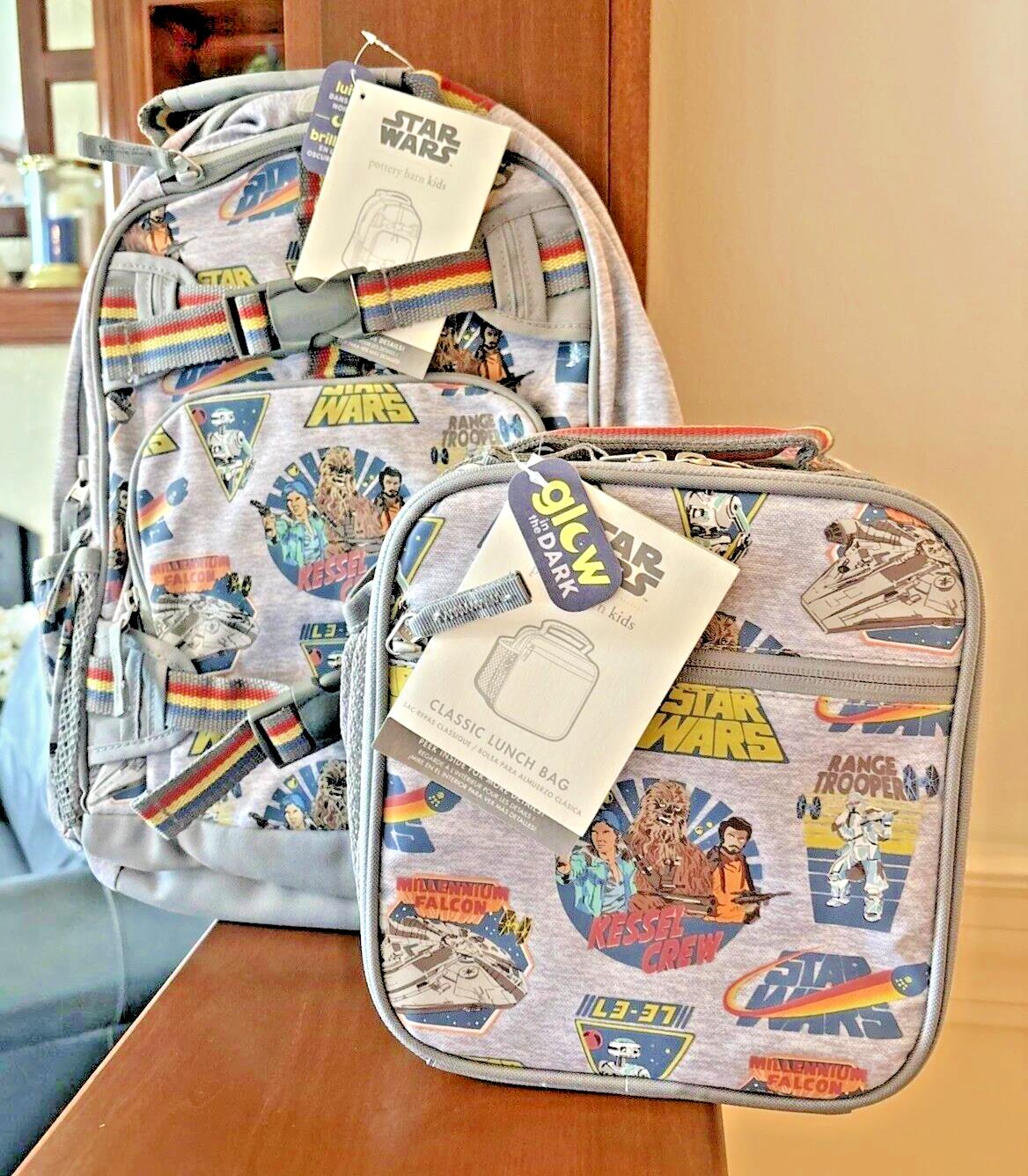 Pottery Barn School Snoopy Marvel Star Wars Trek BACKPACK LUNCH travel Bag boy [