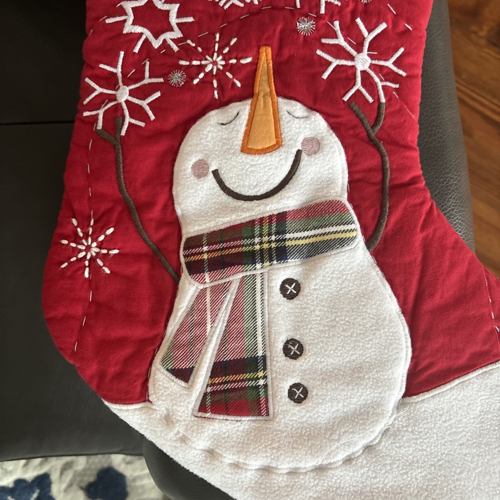 Pottery Barn Holiday Christmas stocking Snowman gift party school Disney trip ]