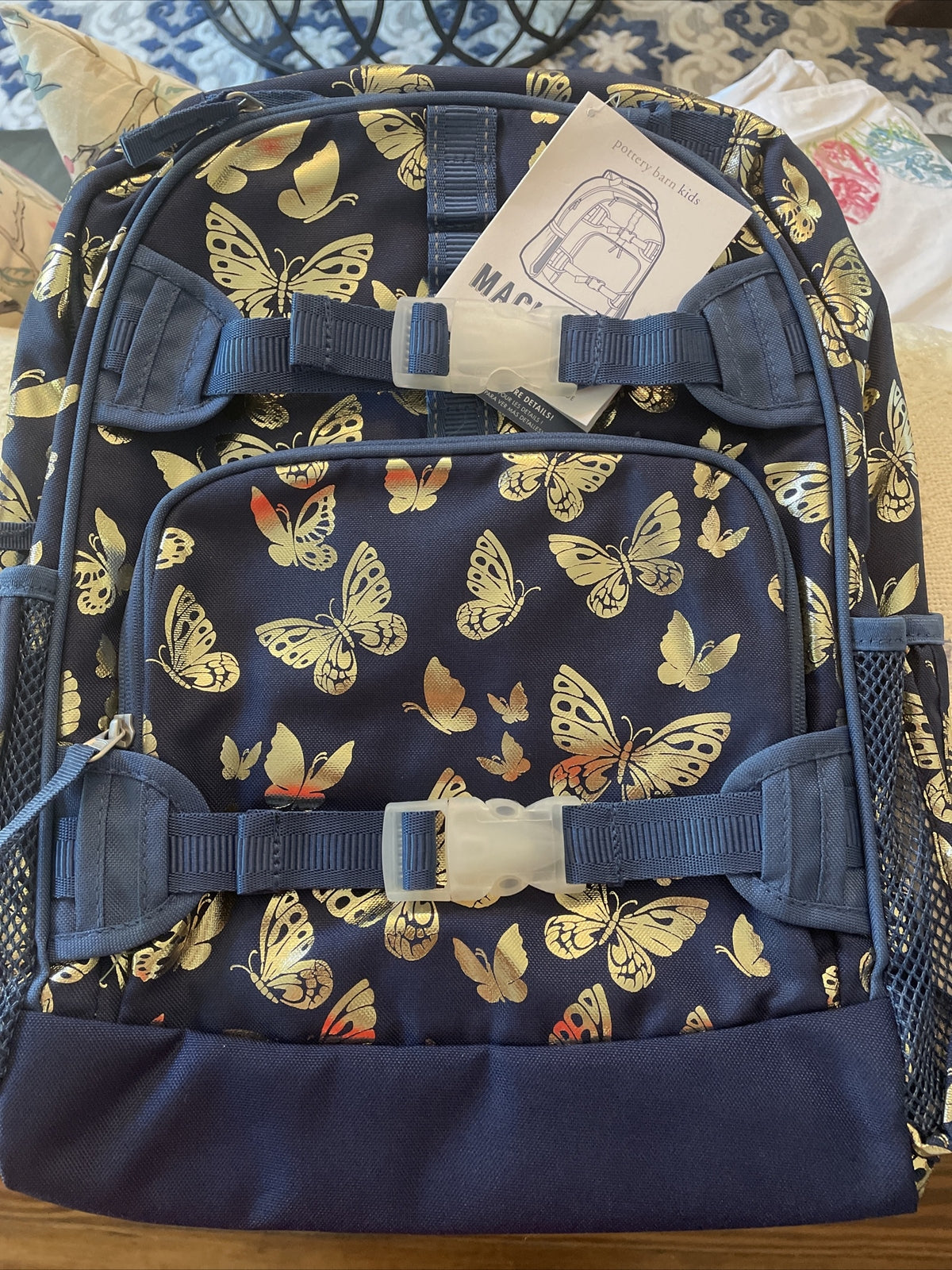 Disney School Pottery barn backpack Glitter Large travel princess girl  ?? .
