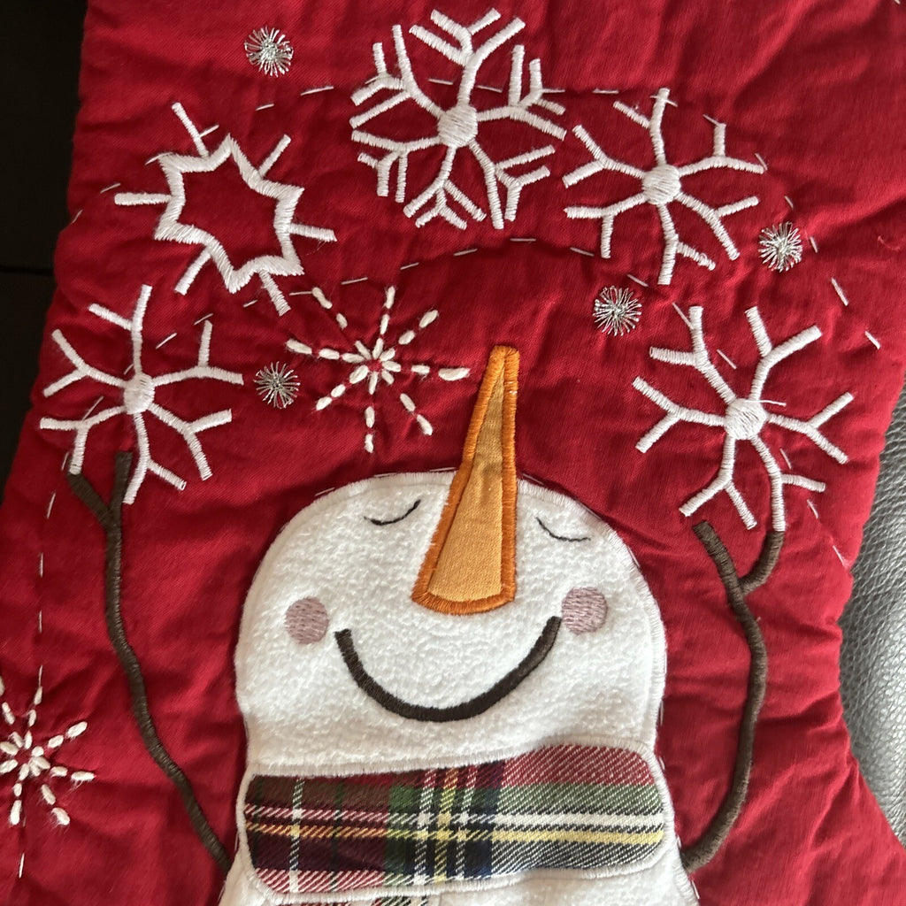 Pottery Barn Holiday Christmas stocking Snowman gift party school Disney trip ]