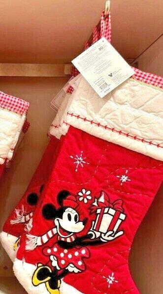 Pottery Barn Christmas Holiday Disney MINNIE MOUSE stocking Mickey gift party ]