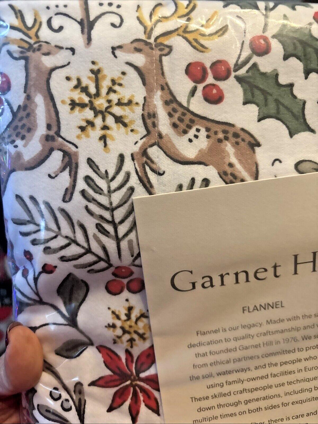 Garnet Hill holiday nutcracker Christmas party snowman Twin Duvet Deer Rudolph '