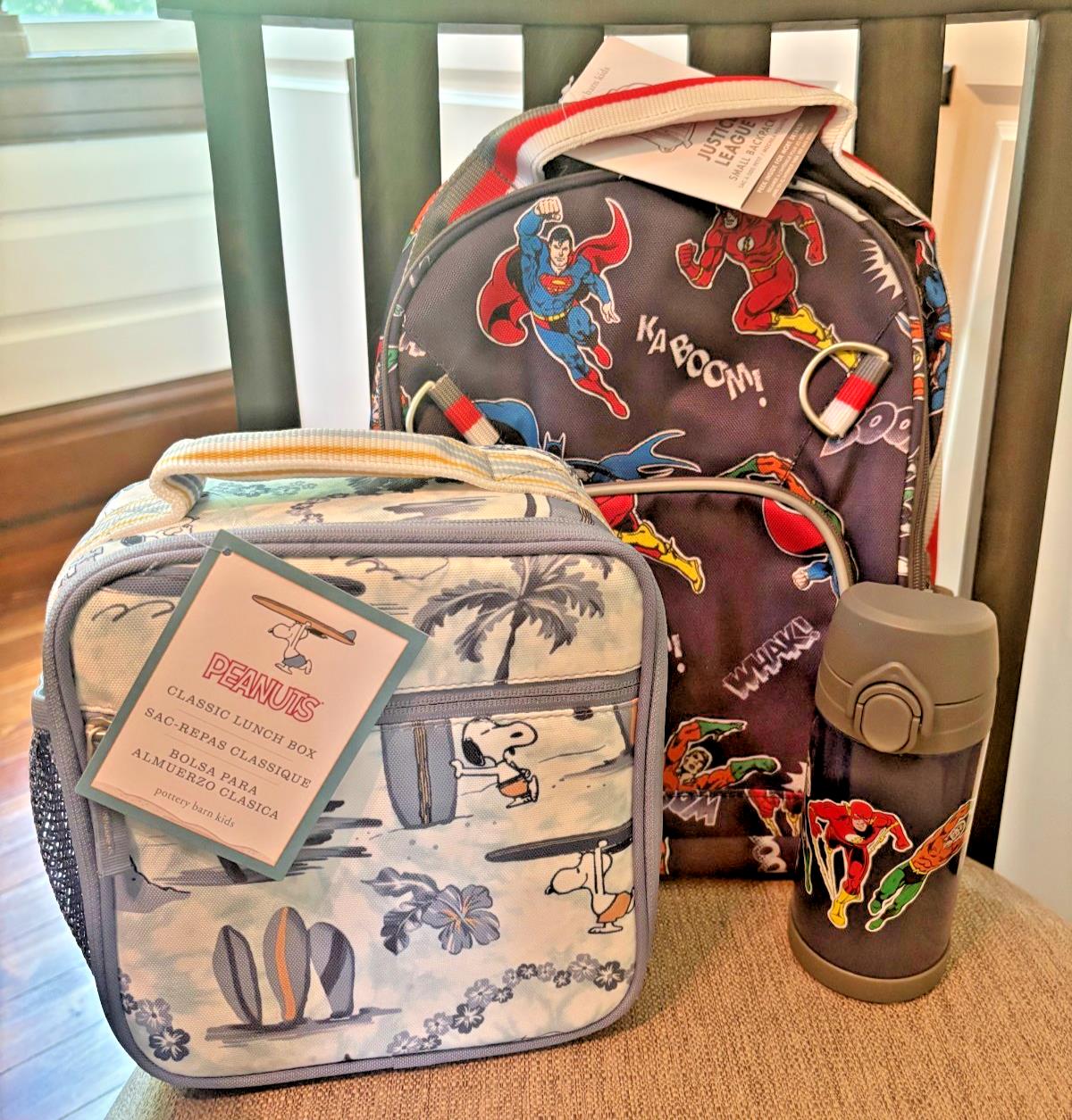 Pottery Barn School Snoopy Marvel Star Wars Trek BACKPACK LUNCH travel Bag boy [