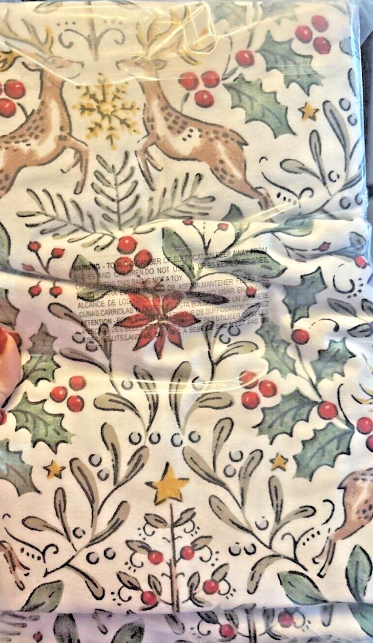 Garnet Hill holiday nutcracker Christmas party snowman Twin Duvet Deer Rudolph '