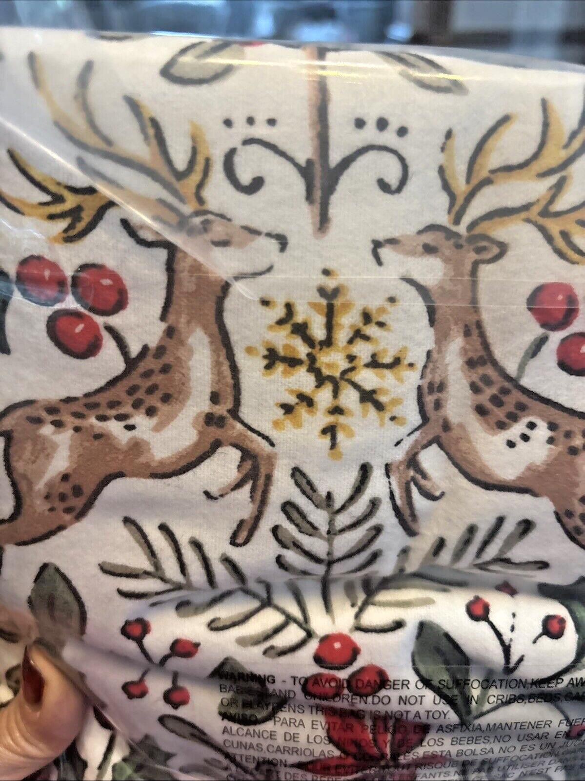 Garnet Hill holiday nutcracker Christmas party snowman Twin Duvet Deer Rudolph '