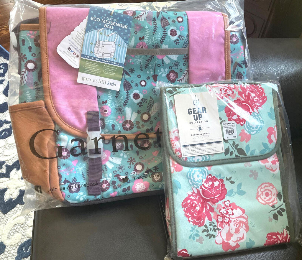 Disney School Garnet Hill backpack girl +Pottery Barn Lunch Bag gift travel ?? .