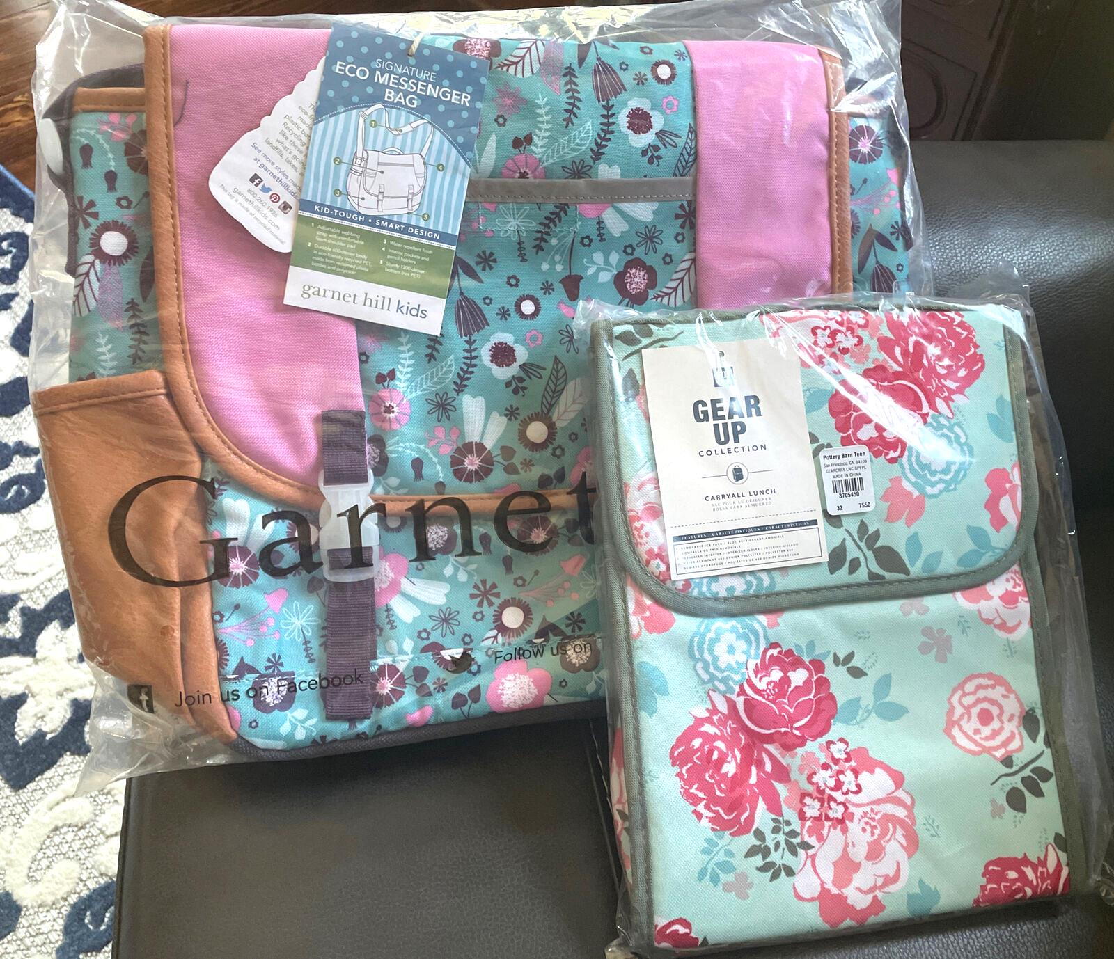 Disney School Garnet Hill backpack girl +Pottery Barn Lunch Bag gift travel ?? .