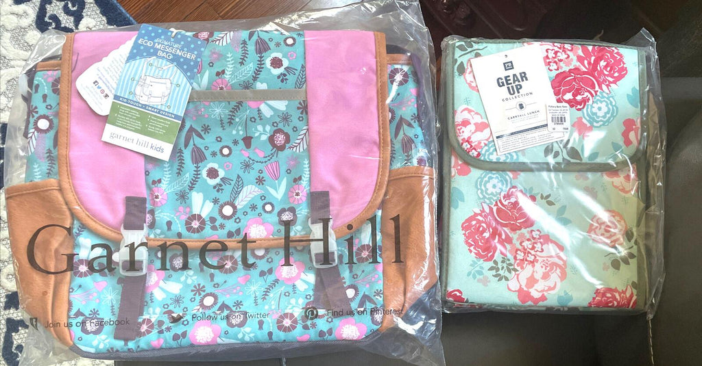 Disney School Garnet Hill backpack girl +Pottery Barn Lunch Bag gift travel ?? .