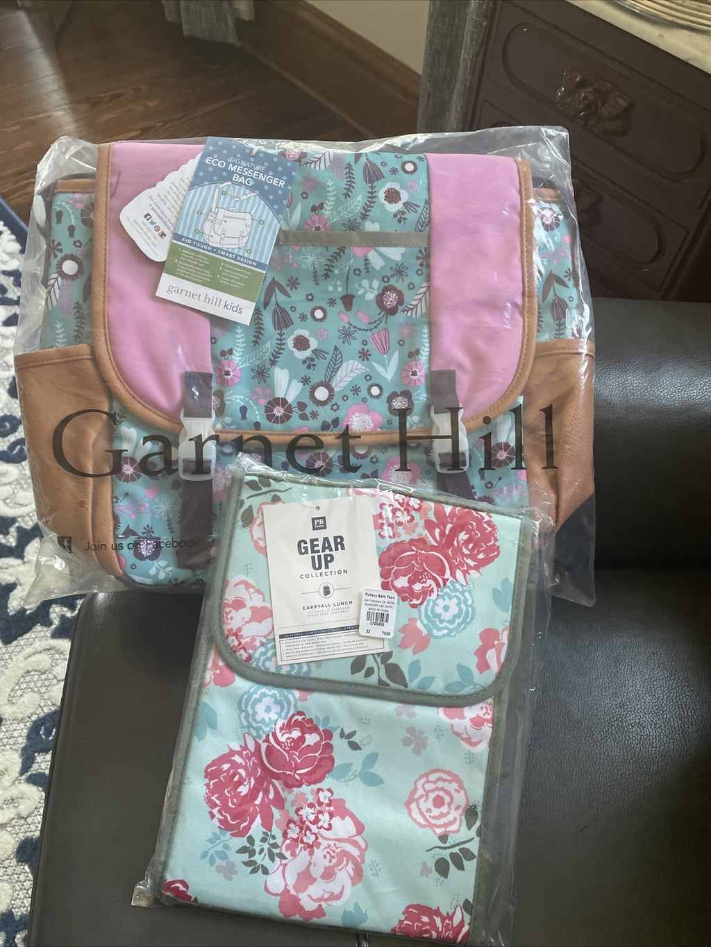 Disney School Garnet Hill backpack girl +Pottery Barn Lunch Bag gift travel ?? .