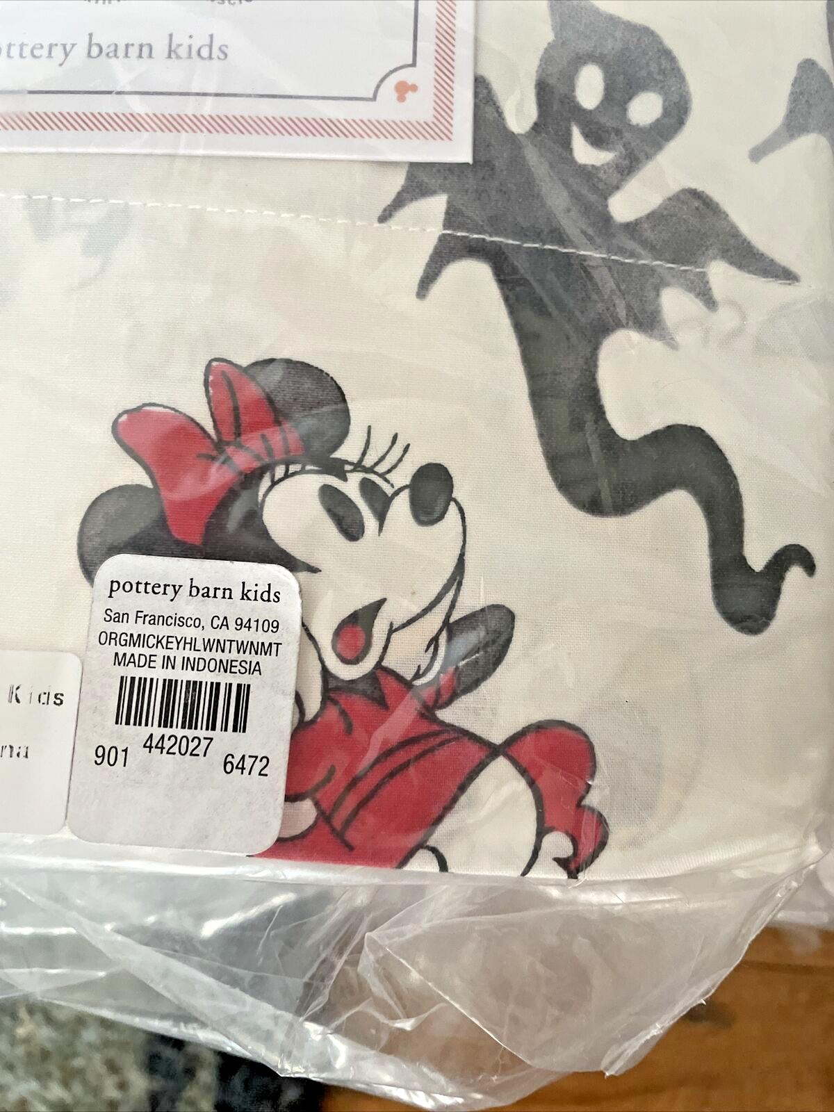 Pottery Barn Disney Mickey Mouse Holiday SHEET SET Halloween Twin gift Minnie  ]