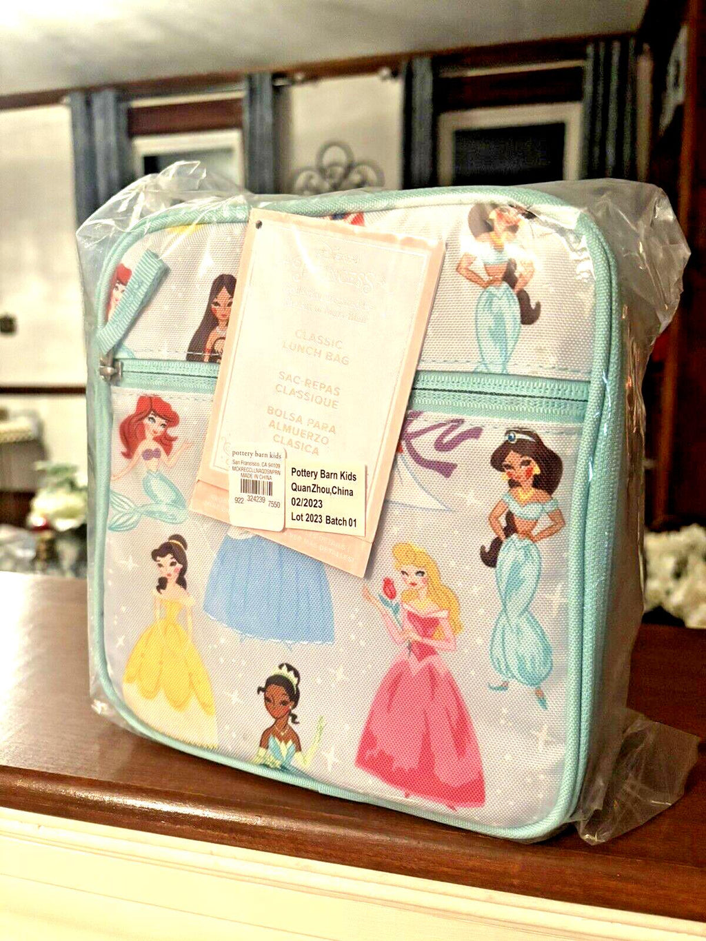 School Pottery Barn Disney Princess Bell Cinderella LUNCH BOX bag pre k KID ?? 1
