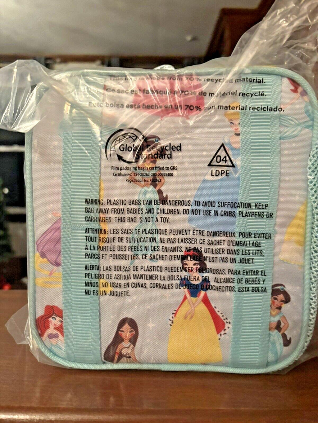 School Pottery Barn Disney Princess Bell Cinderella LUNCH BOX bag pre k KID ?? 1