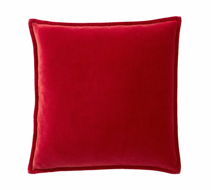 Disney Pottery Barn holiday Velvet Pillow cover sham Valentine party gift Red