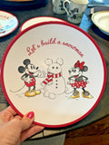Pottery Barn Mickey Mouse holiday Plate Christmas party Disney school kid gift -