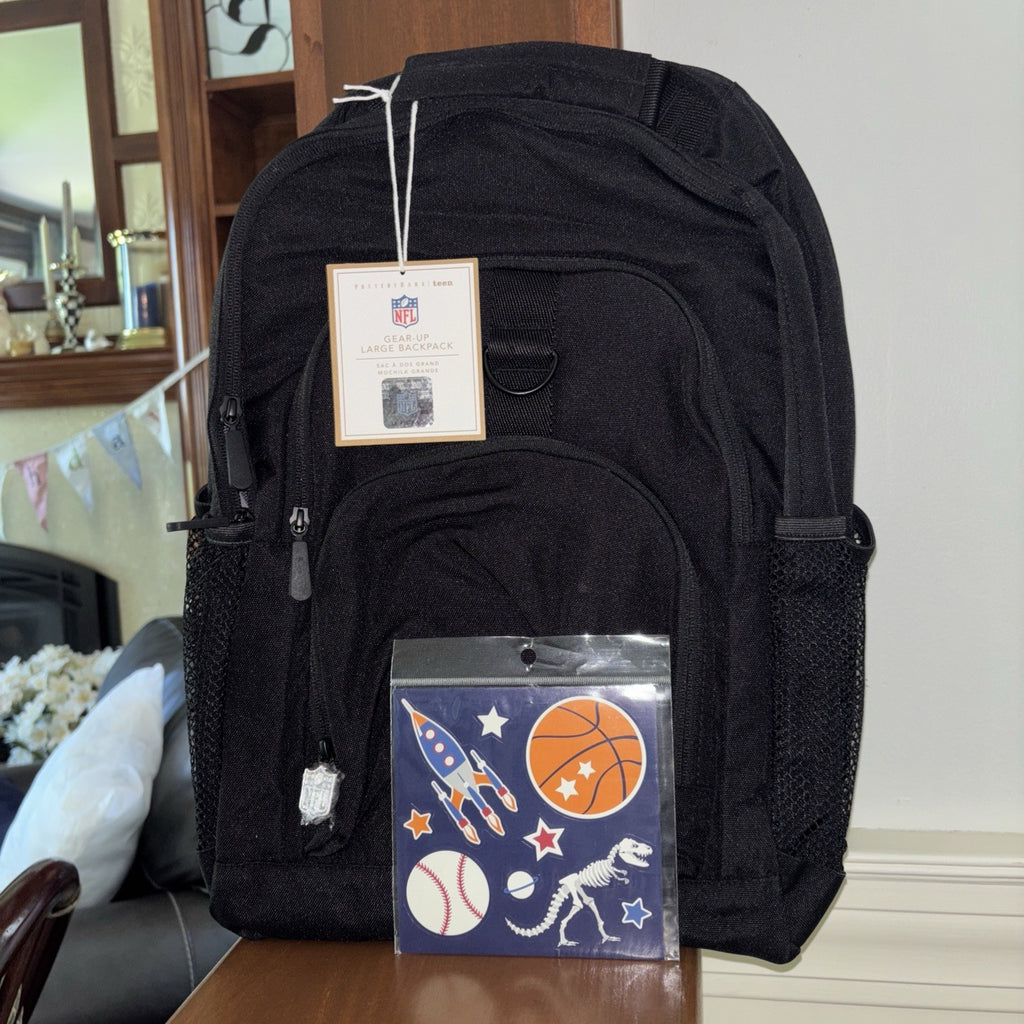 Pottery Barn School Disney Football Backpack sport bag Baseball Travel NFL kid .