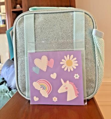 Pottery Barn Kids School Disney Glitter Snoopy LUNCH BOX travel Bag Grinch .