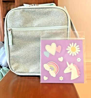 Pottery Barn Kids School Disney Glitter Snoopy LUNCH BOX travel Bag Grinch .