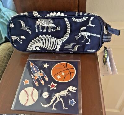 Pottery Barn School Disney Hot Wheels Dinosaur Jurassic truck sport travel bag .