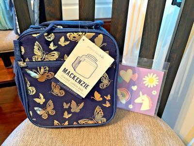 Pottery Barn School Disney Glitter Snoopy LUNCH BOX travel Bag set Barbie girl .