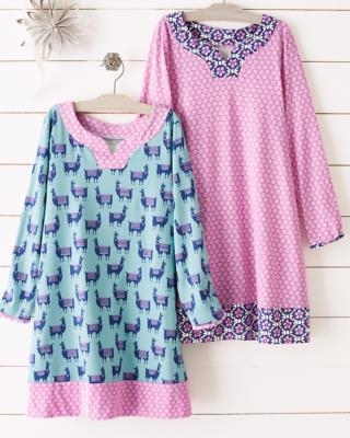 Garnet Hill Holiay pajama pj Disney Llama SLEEP Gown gift party girl ?? a