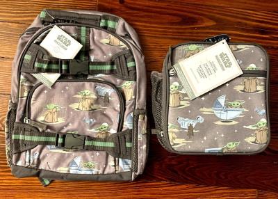 Pottery Barn School Disney Snoopy Dinosaur Grogu BACKPACK LUNCH travel Bag boy .