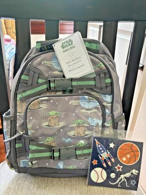 Pottery Barn School Disney Snoopy Dinosaur Grogu BACKPACK LUNCH travel Bag boy .